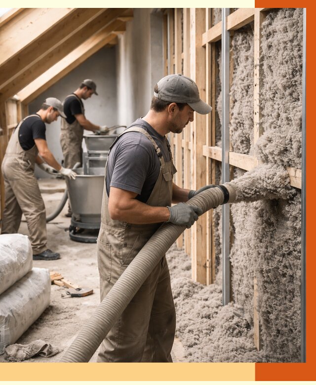 Утепление таунхауса эковатой в Киржаче от 2268 руб./м² — монтаж и задувка | ТепломастерКрж