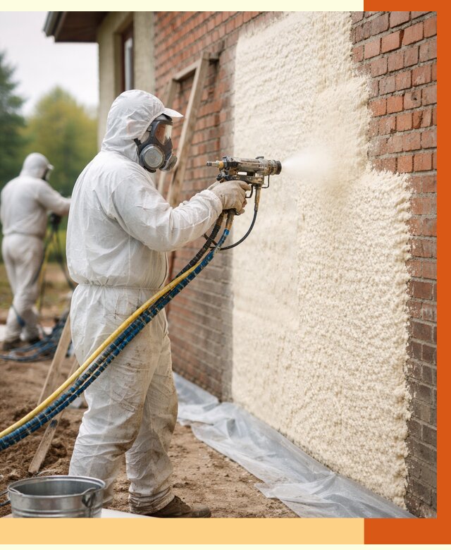 Утепление кирпичного дома ППУ в Киржаче под ключ от 6702 руб. | ТепломастерКрж