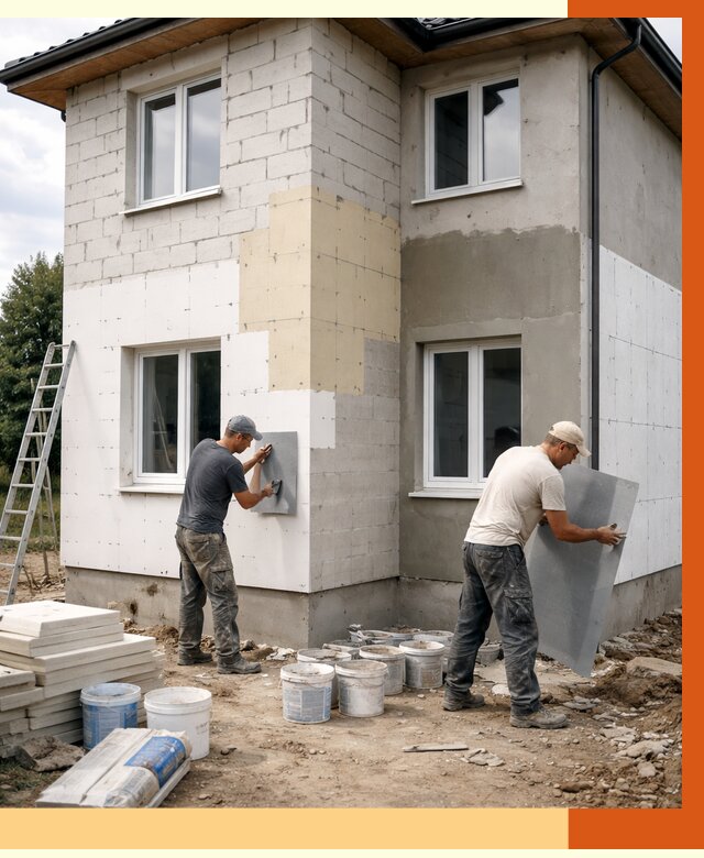 Утепление дома из газобетона в Киржаче от 4330 руб./м² — заказать у ТепломастерКрж