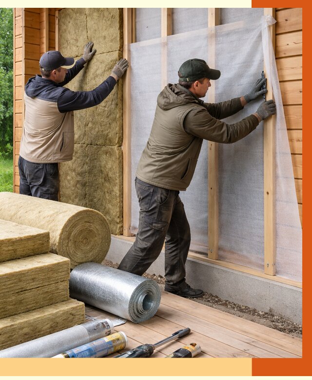 Утепление дома из двойного бруса в Киржаче от 4949 руб./м² — ТепломастерКрж под ключ