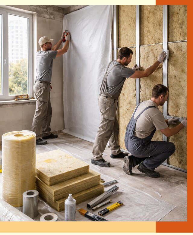 Утепление квартиры в Киржаче от 4640 руб/м2 — утеплить квартиру изнутри и снаружи | ТепломастерКрж