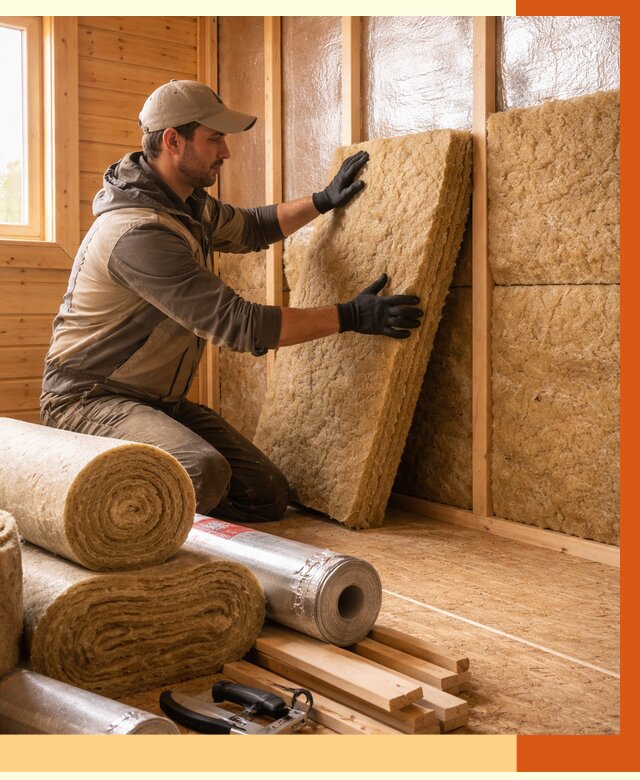 Утепление бани в Киржаче под ключ от 4640 руб./м2 — утеплить потолок, пол и стены | ТепломастерКрж