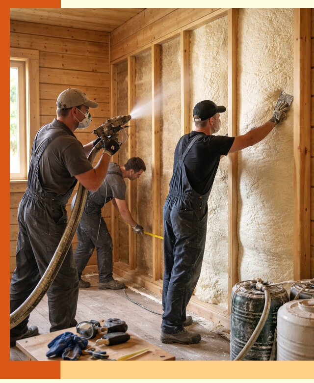 Утепление бани пенополиуретаном (ППУ) в Киржаче