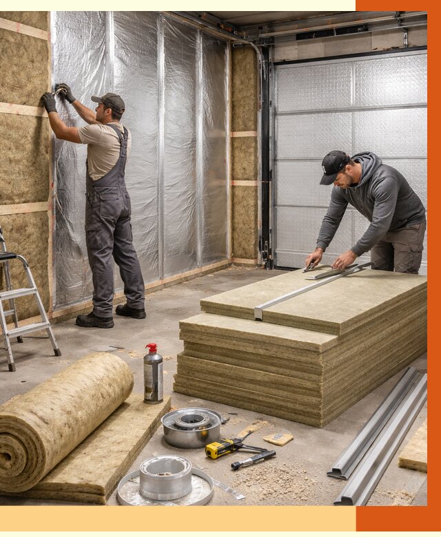 Утепление гаража в Киржаче от 4640 руб/м2 — комплексное утепление ворот и стен | ТепломастерКрж