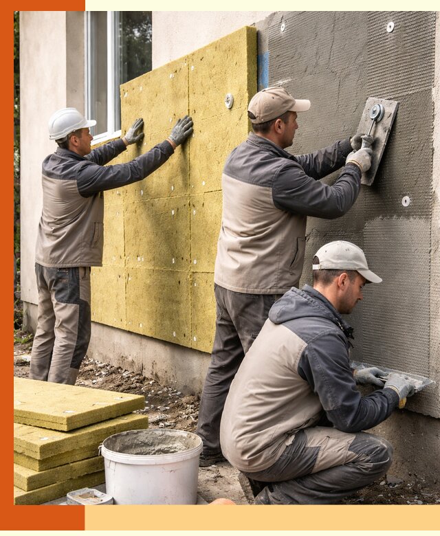 Утепление фасада под штукатурку в Киржаче — энергоэффективная технология