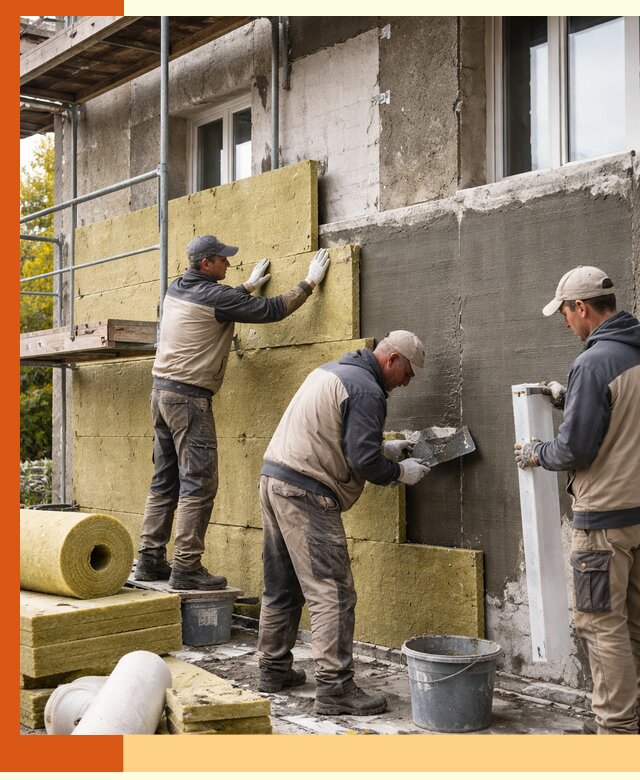 Утепление фасада зданий и домов в Киржаче