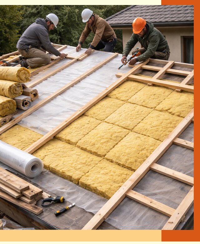 Утепление скатной крыши в Киржаче от 1289 руб./м2 под ключ | ТепломастерКрж