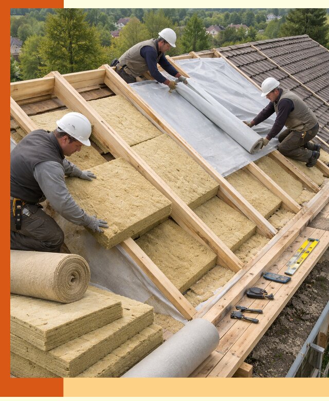 Утепление скатной крыши в Киржаче качественно и надёжно