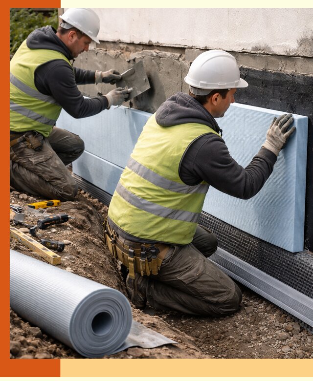 Утепление фундамента снаружи в Киржаче — профессиональная теплоизоляция