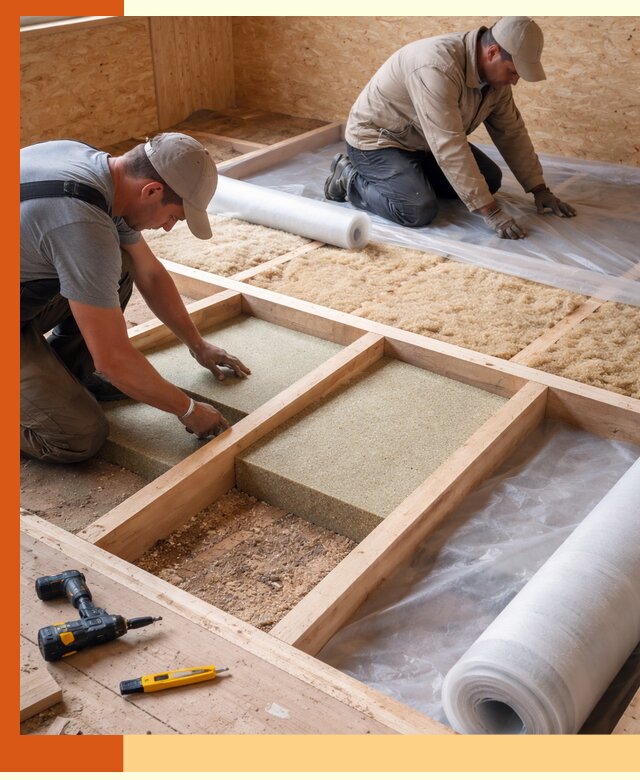 Профессиональное утепление деревянного пола в Киржаче