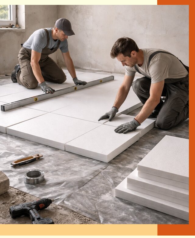 Утепление бетонного пола в Киржаче от 2578 руб/м2 — монтаж и цена | ТепломастерКрж