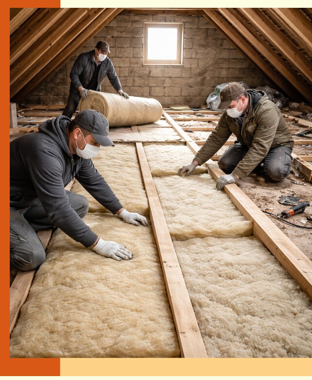 Утепление чердака в Киржаче — профессиональная теплоизоляция кровли