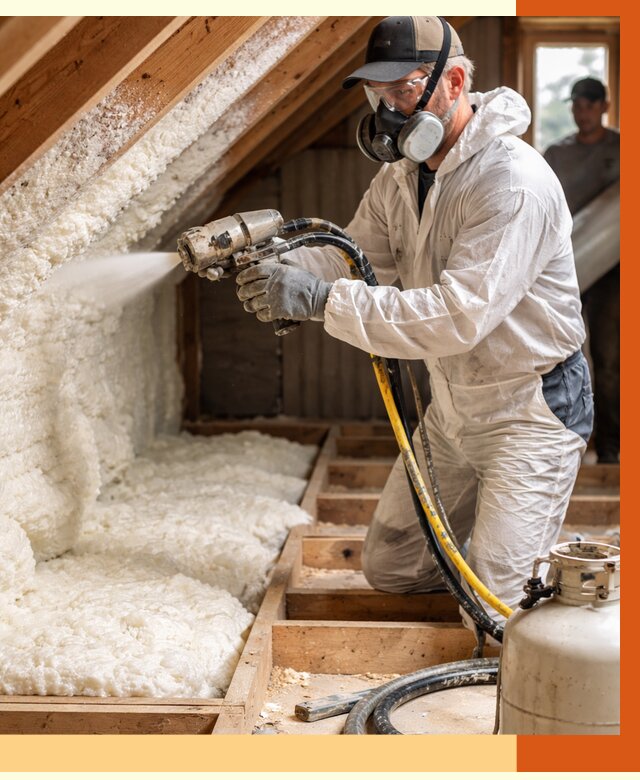 Утепление чердака ППУ в Киржаче от 8887 руб./м2 — услуга под ключ | ТепломастерКрж