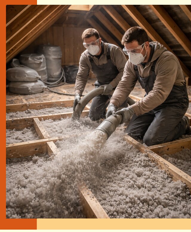 Утепление чердака эковатой в Киржаче — быстро и надёжно