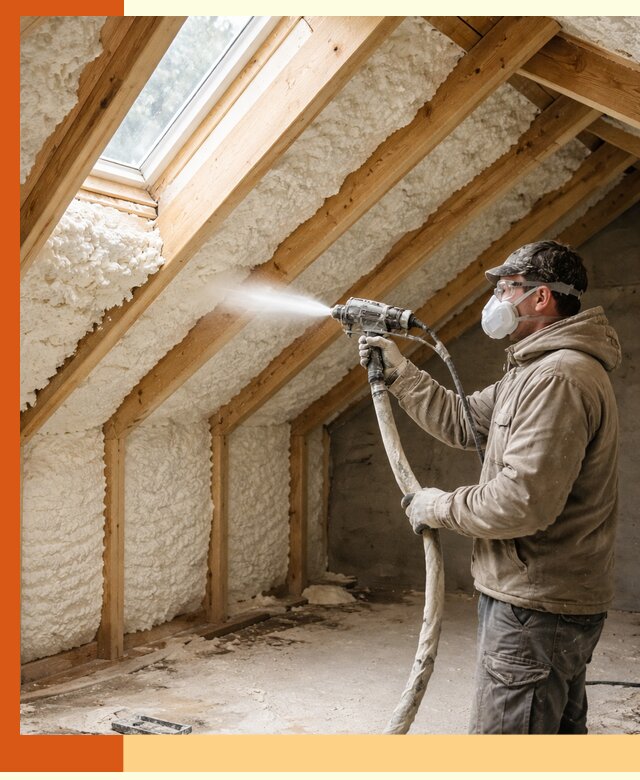 Утепление мансарды ППУ в Киржаче быстро и надежно