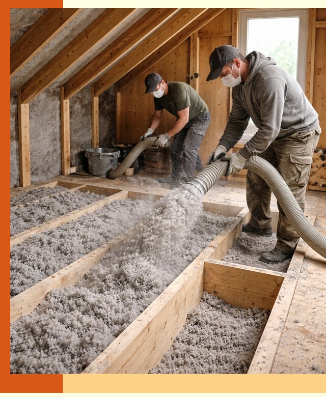 Утепление мансарды эковатой в Киржаче с гарантией качества