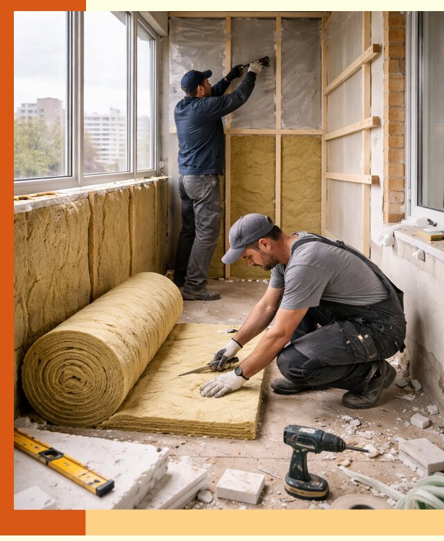 Утепление балкона под ключ в Киржаче качественно и быстро