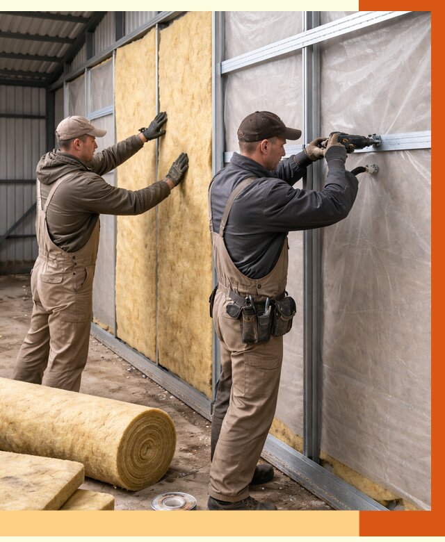 Утепление металлического ангара в Киржаче от 4897 руб/м2 — услуги под ключ | ТепломастерКрж