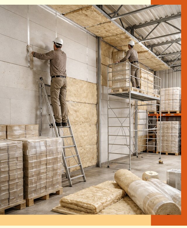 Утепление склада готовой продукции в Киржаче от 2010 руб./м2 — комплексно | ТепломастерКрж