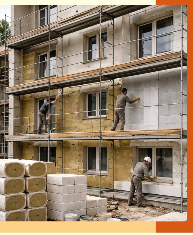 Утепление гостиницы в Киржаче от 7423 руб./м2 — комплексно, ППУ, под ключ | ТепломастерКрж