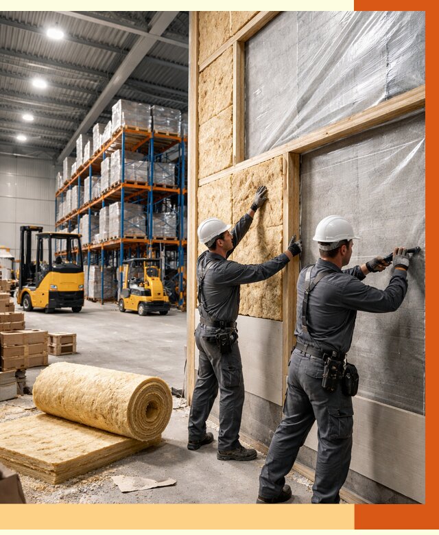 Утепление склада с техникой в Киржаче от 4330 руб./м2 — комплексно под ключ | ТепломастерКрж