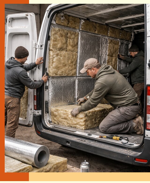 Утепление фургона в Киржаче: профессиональная теплоизоляция и шумоизоляция