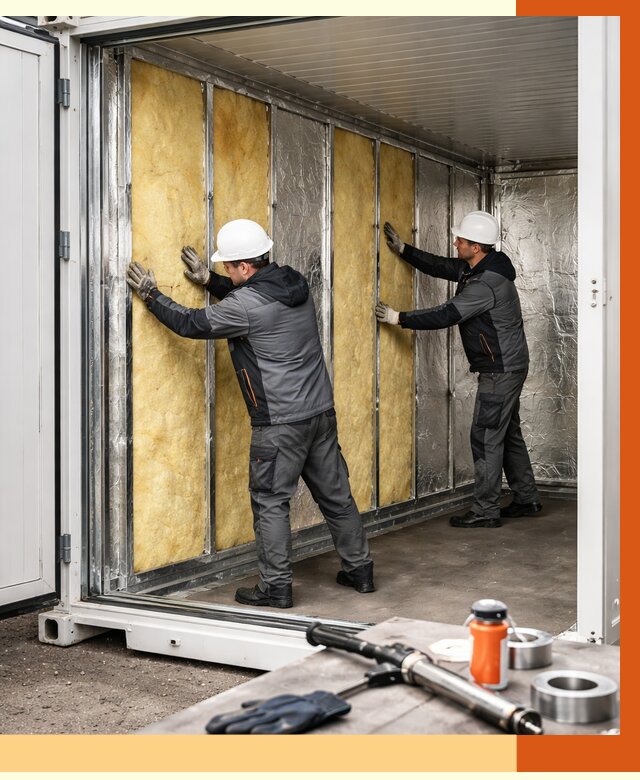 Утепление рефрижераторного контейнера в Киржаче от 46395 руб./м² | ТепломастерКрж