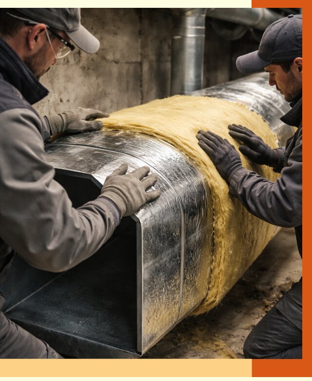 Утепление воздуховодов в Киржаче от 4330 руб. — теплоизоляция вентиляции | ТепломастерКрж