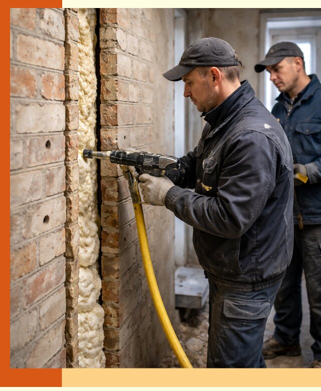 Межстеновое утепление пенополиуретаном в Киржаче