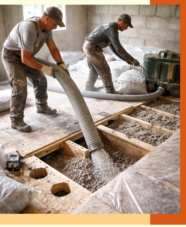 Заполнение пустот перекрытий в Киржаче от 4640 руб. под ключ | ТепломастерКрж