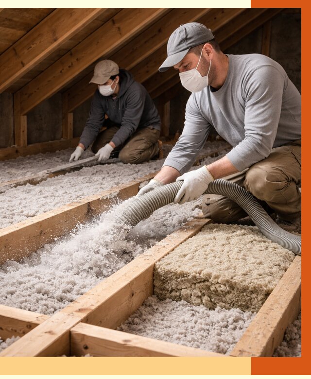 Заполнение полостей чердачного перекрытия в Киржаче от 4640 руб. | ТепломастерКрж