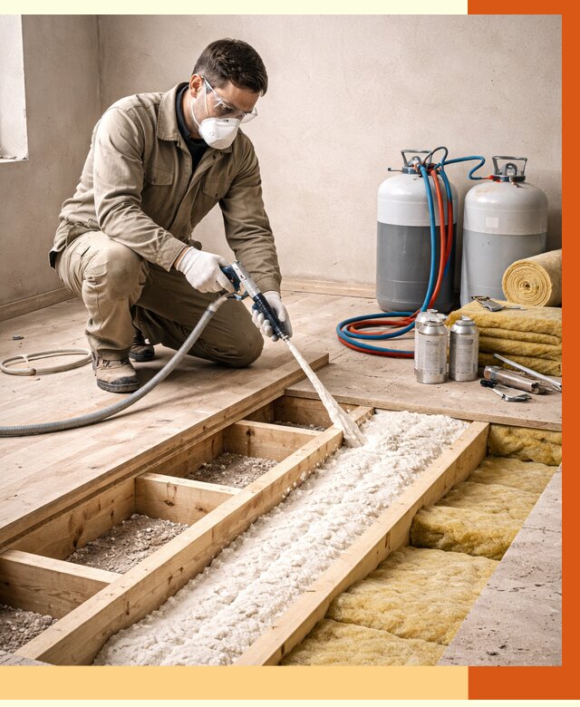 Заполнение полостей межэтажного перекрытия в Киржаче от 4330 руб. | ТепломастерКрж