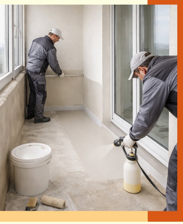 Утепление балкона жидкой теплоизоляцией в Киржаче от 5928 руб./м2 | ТепломастерКрж