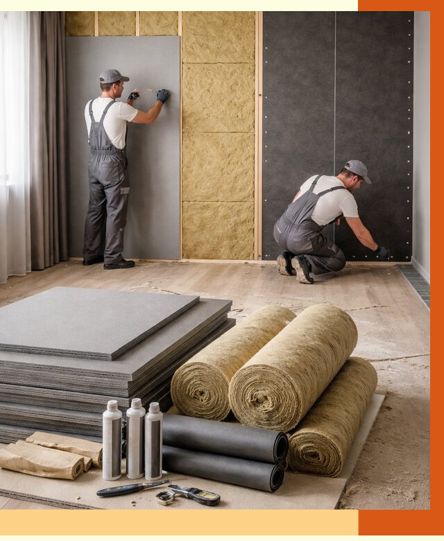 Шумоизоляция дома в Киржаче от 4640 руб/м2 — комплексная звукоизоляция под ключ | ТепломастерКрж