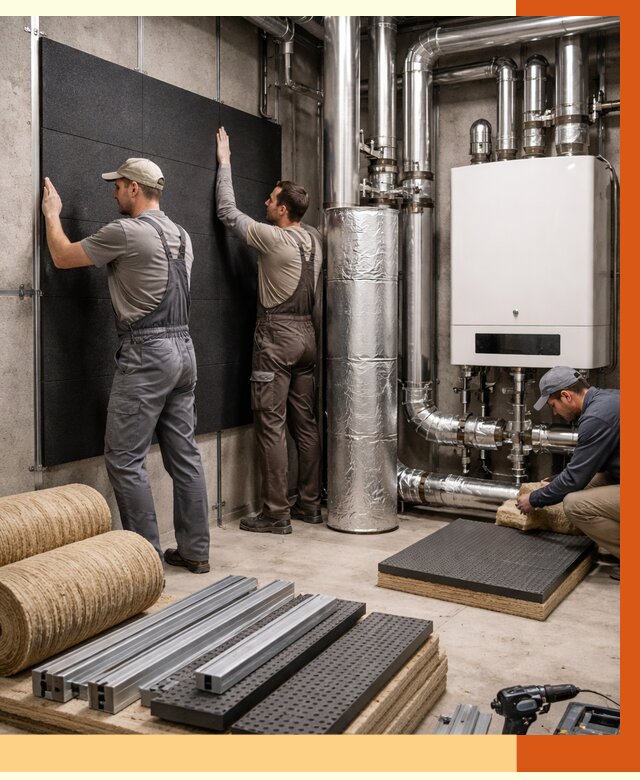 Шумоизоляция котельной в Киржаче от 6702 руб. под ключ | Профессиональная звукоизоляция — ТепломастерКрж