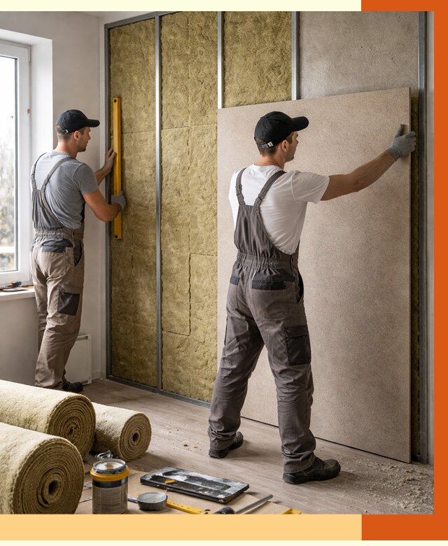 Шумоизоляция стен в Киржаче от 4640 руб/м2 — звукоизоляция стен под ключ | ТепломастерКрж