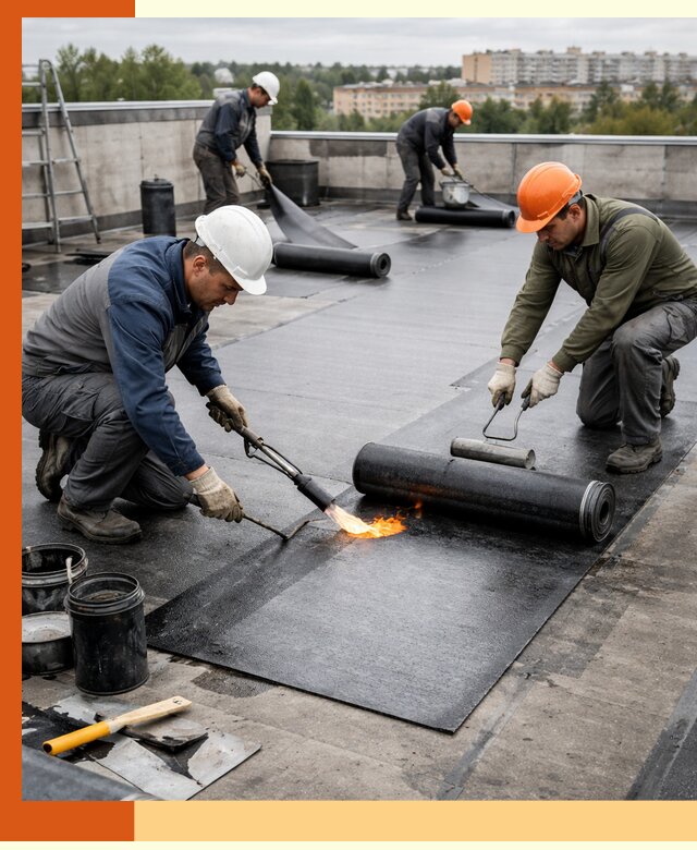 Профессиональная гидроизоляция плоской кровли в Киржаче