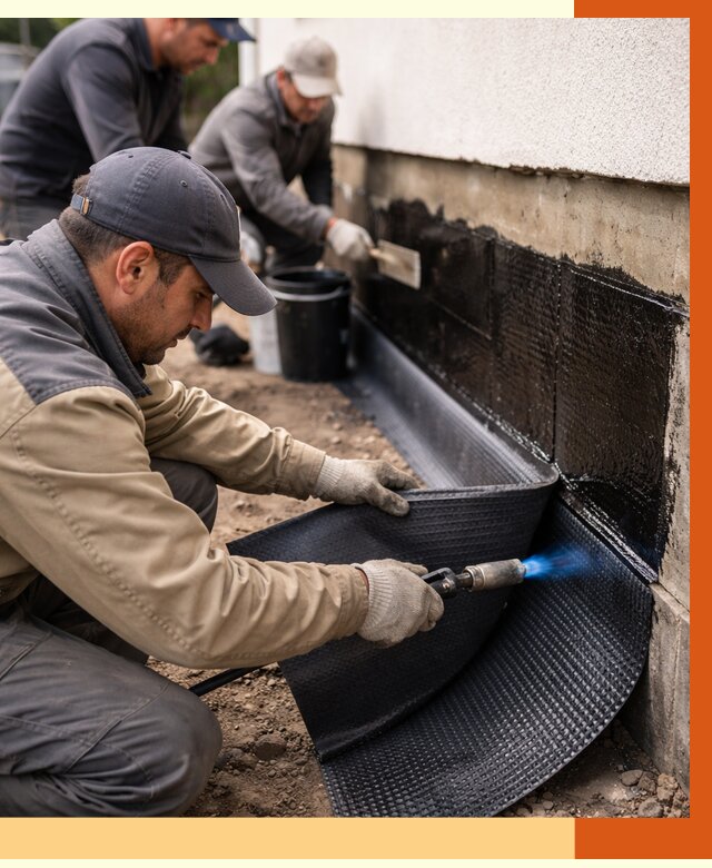 Гидроизоляция цоколя и отмостки в Киржаче от 8764 руб. — ТепломастерКрж