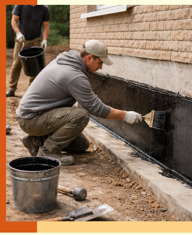 Гидроизоляция цоколя домов и зданий в Киржаче эффективными методами
