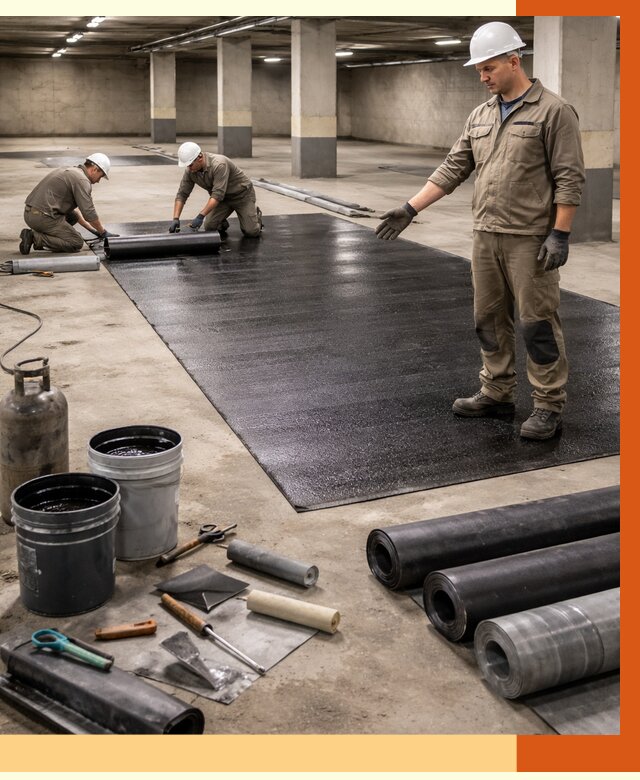 Гидроизоляция паркинга в Киржаче от 1237 руб/м² — профессиональная защита | ТепломастерКрж