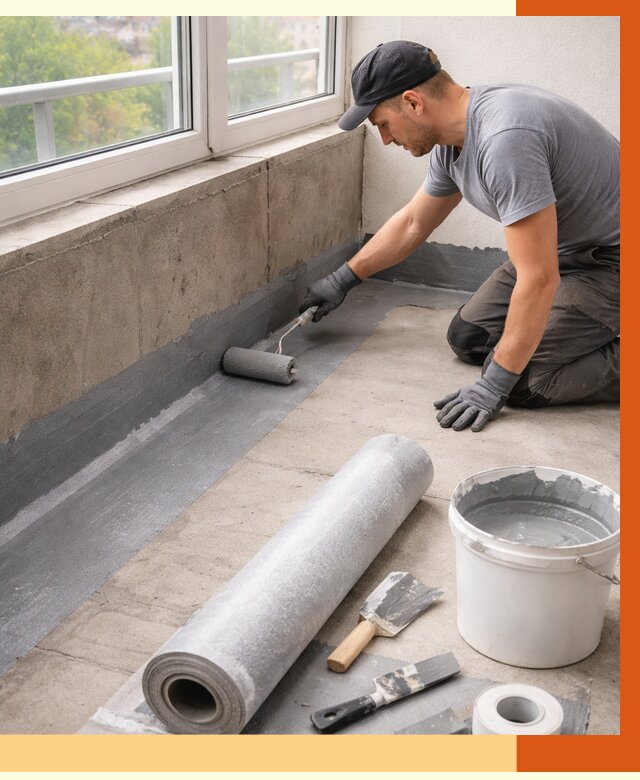 Профессиональная гидроизоляция балкона в Киржаче от 4330 руб. | ТепломастерКрж