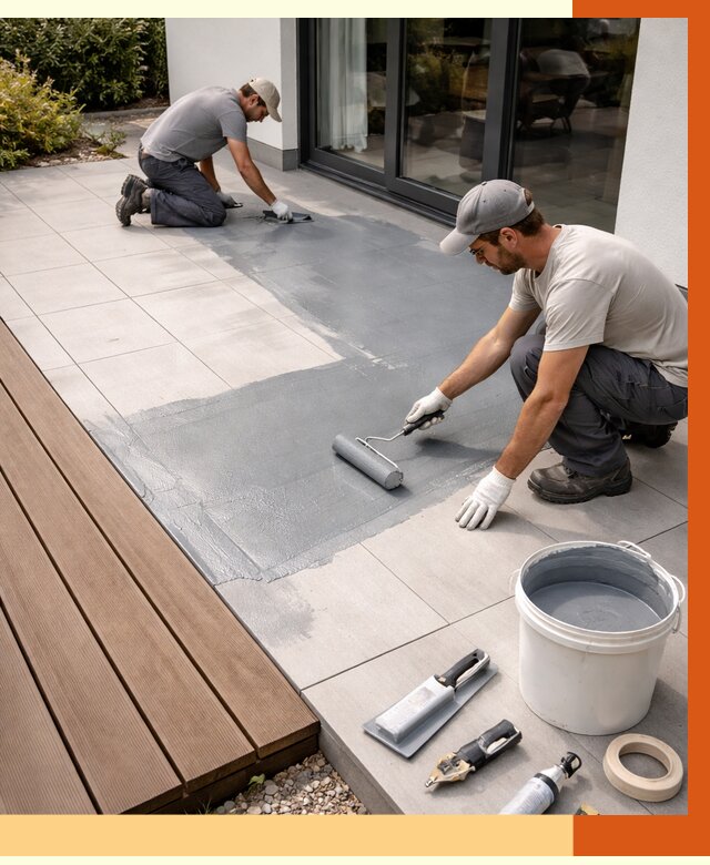 Гидроизоляция террасы в Киржаче под ключ от 7733 руб./м² | ТепломастерКрж