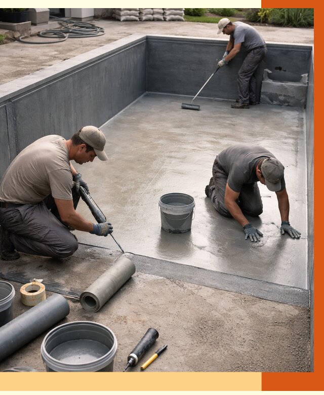 Профессиональная гидроизоляция бассейна в Киржаче от 6702 руб. за м2 | ТепломастерКрж