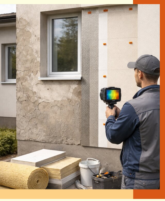 Тепловизионное обследование фасада в Киржаче от 4640 руб. под ключ | ТепломастерКрж