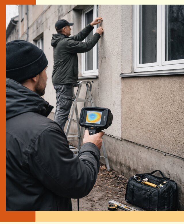 Тепловизионное обследование фасада в Киржаче для выявления дефектов