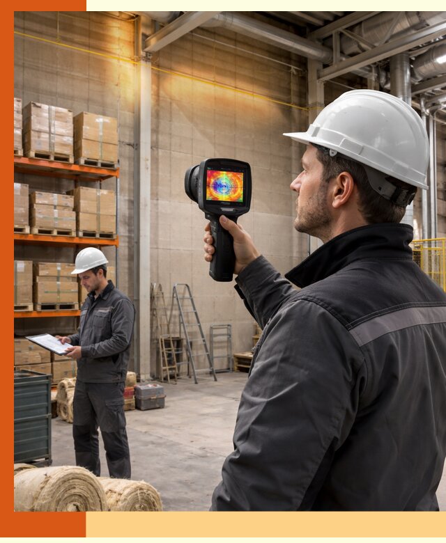 Тепловизионное обследование склада и выявление утечек в Киржаче