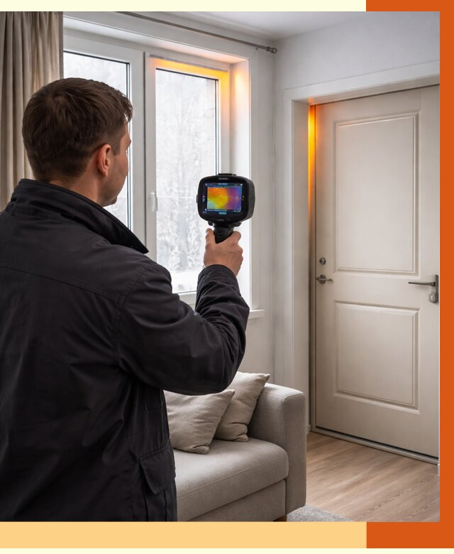 Тепловизионное обследование окон и дверей в Киржаче от 4640 руб. | ТепломастерКрж