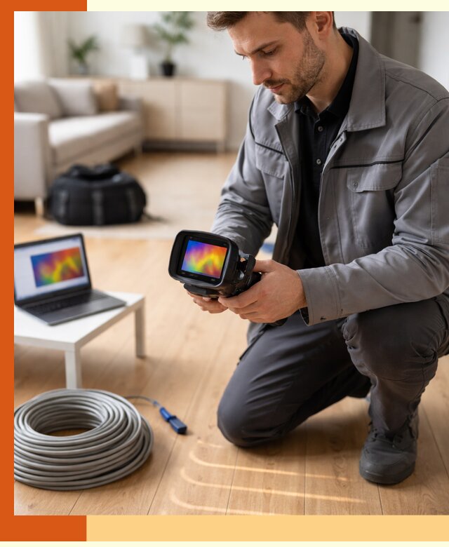 Тепловизионное обследование тёплого пола в Киржаче для точной диагностики