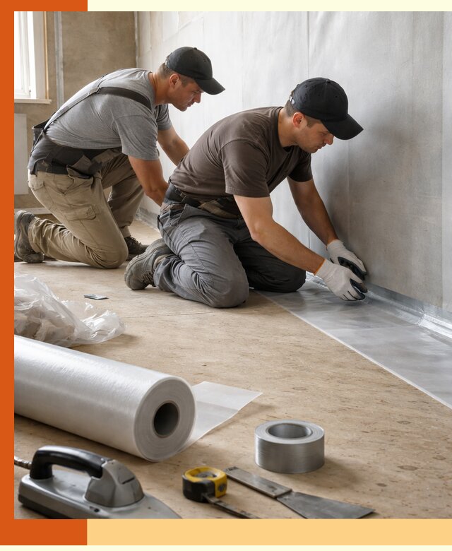 Монтаж пароизоляции для дома и помещений в Киржаче