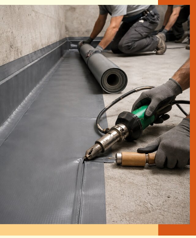 Монтаж гидроизоляционной мембраны в Киржаче от 1026 руб/м2 | ТепломастерКрж